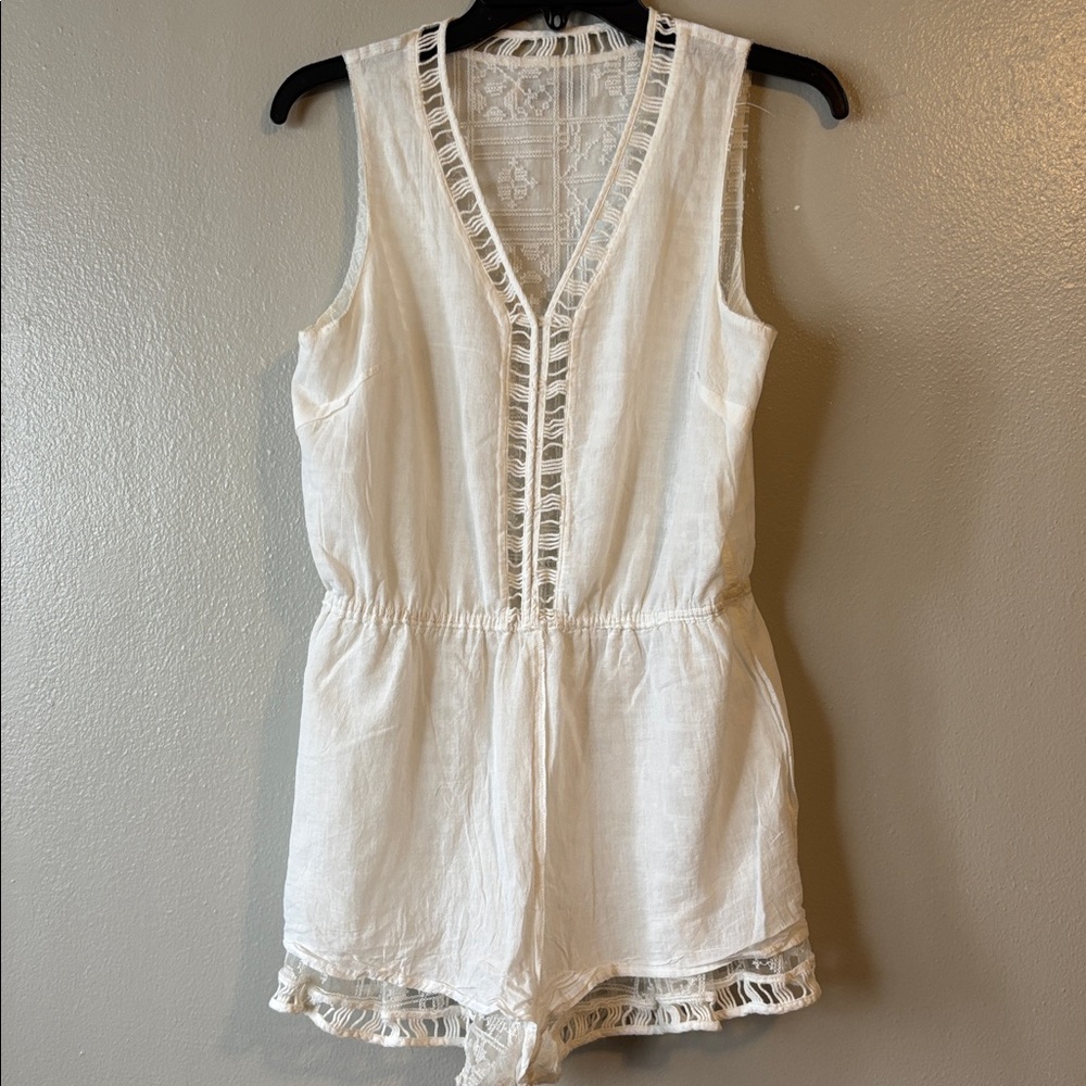 DO+BE Women’s Off White Lace Romper Size M - Picture 13 of 14